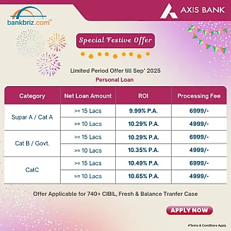 AXIS BANK PERSONAL LOAN OFFER BY BANKBRIZ